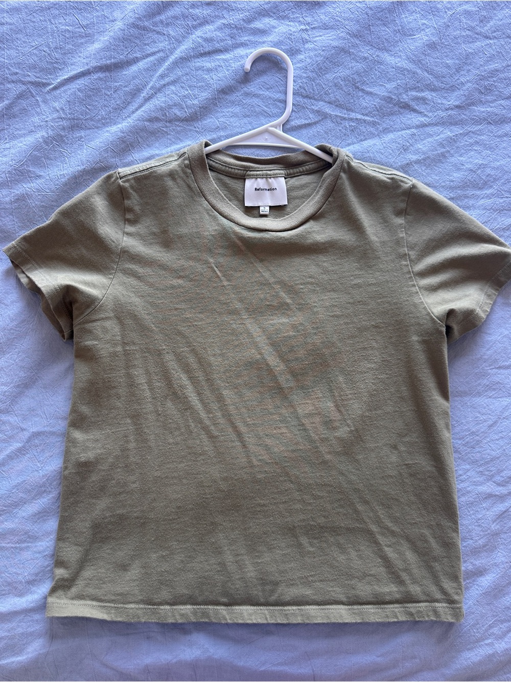 Reformation Olive Crewneck Tee